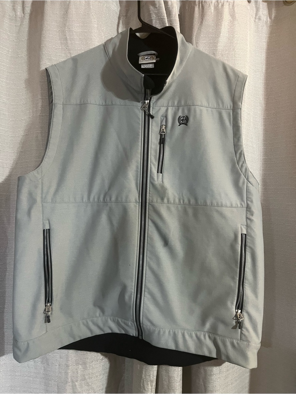 Cinch Men's Jacket in Black and Light Gray with Embroidered Logo